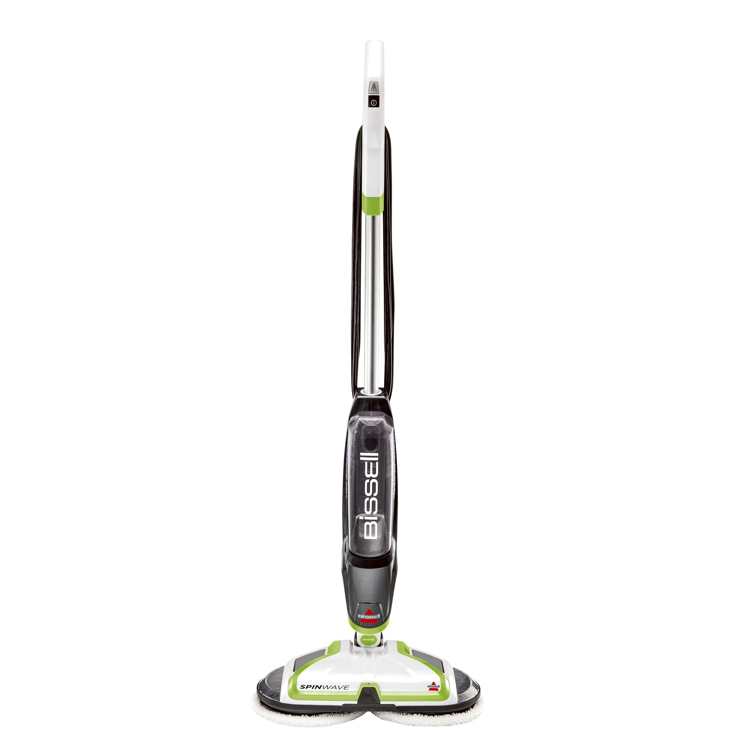 Bissell SpinWave pad kit in use delivering thorough cleaning on floors.