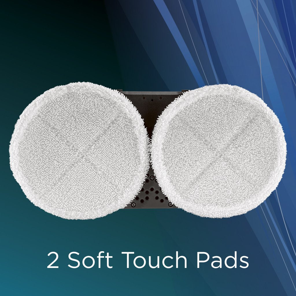 Bissell SpinWave scrubby pads power through tough messes on hard floors.