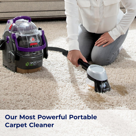 Bissell SpotClean Pro Pet 2458 stain trapper tool captures pet stains efficiently.