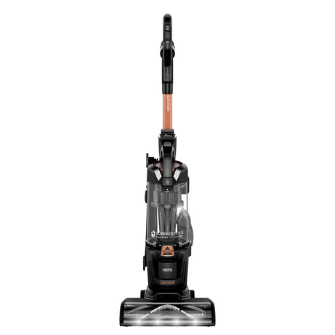 Bissell SurfaceSense Allergen Lift-Off Pet upright cleaning on floor for versatile surfaces.