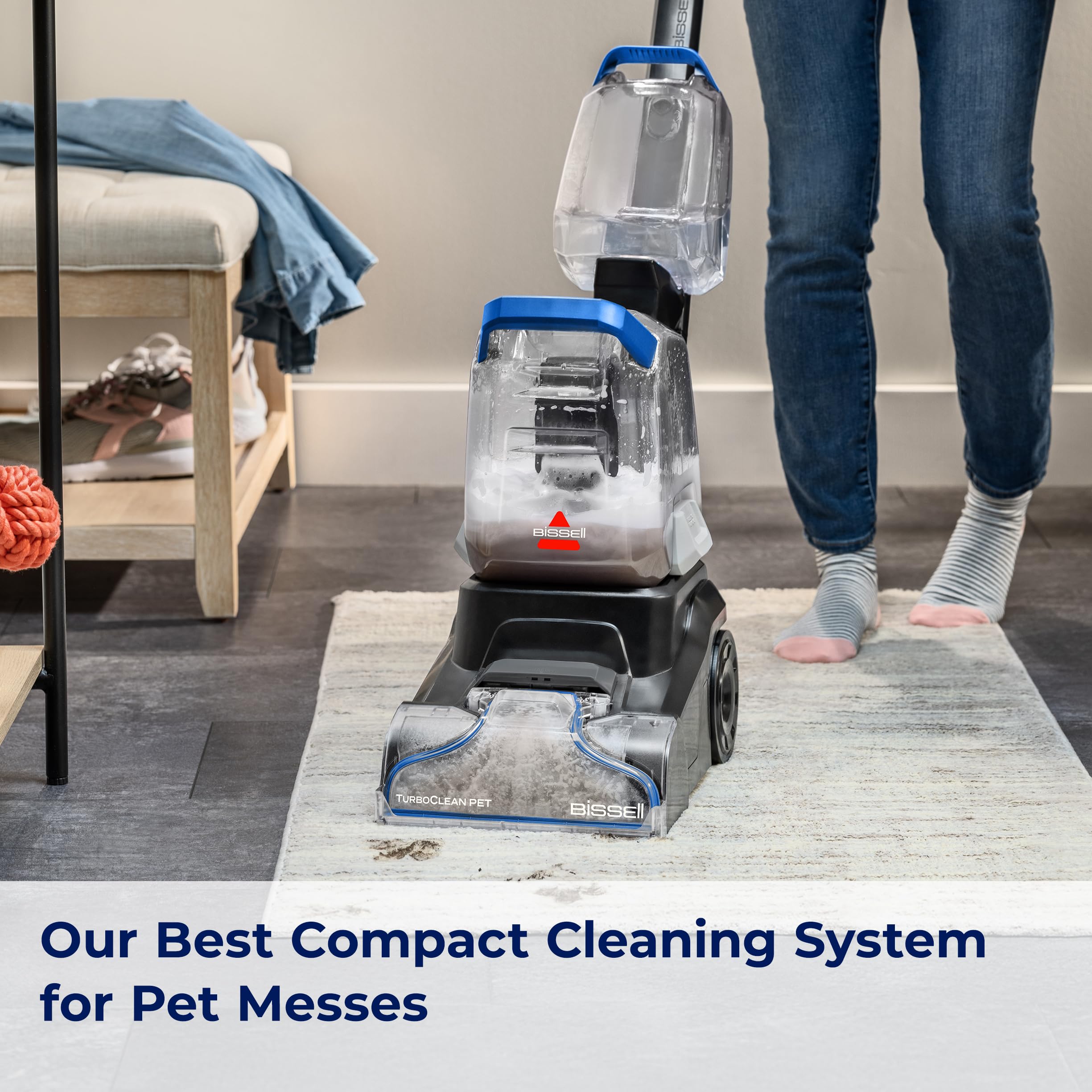 Bissell TurboClean PET 4-Row DeepReach PowerBrush lifts embedded dirt from high-traffic areas.