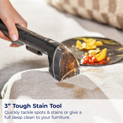 Bissell TurboClean Pet XL 3-inch Tough Stain Tool tackles spots on stairs
