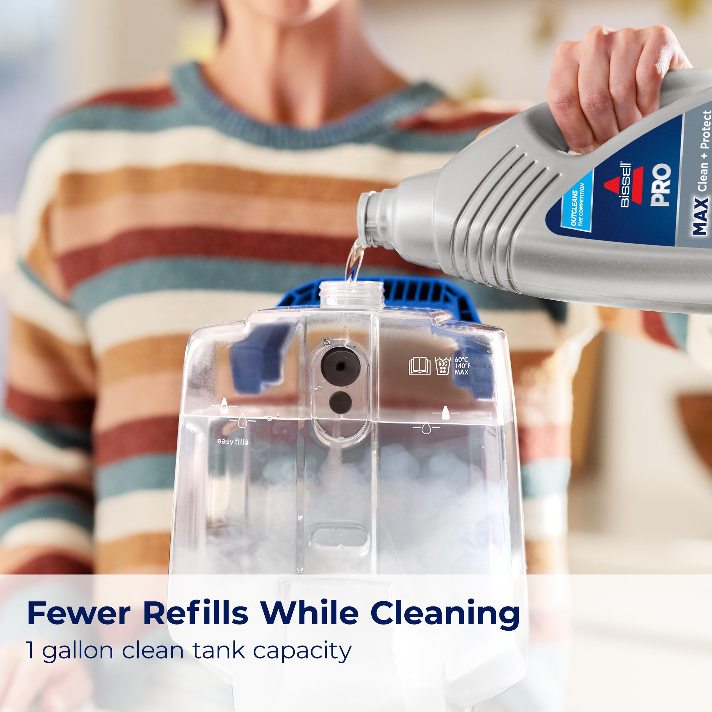 Bissell TurboClean Pet XL above-floor access cleans baseboards and upholstery effectively