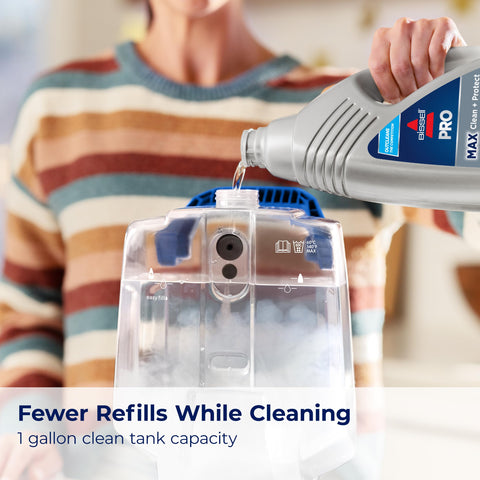 Bissell TurboClean Pet XL above-floor access cleans baseboards and upholstery effectively
