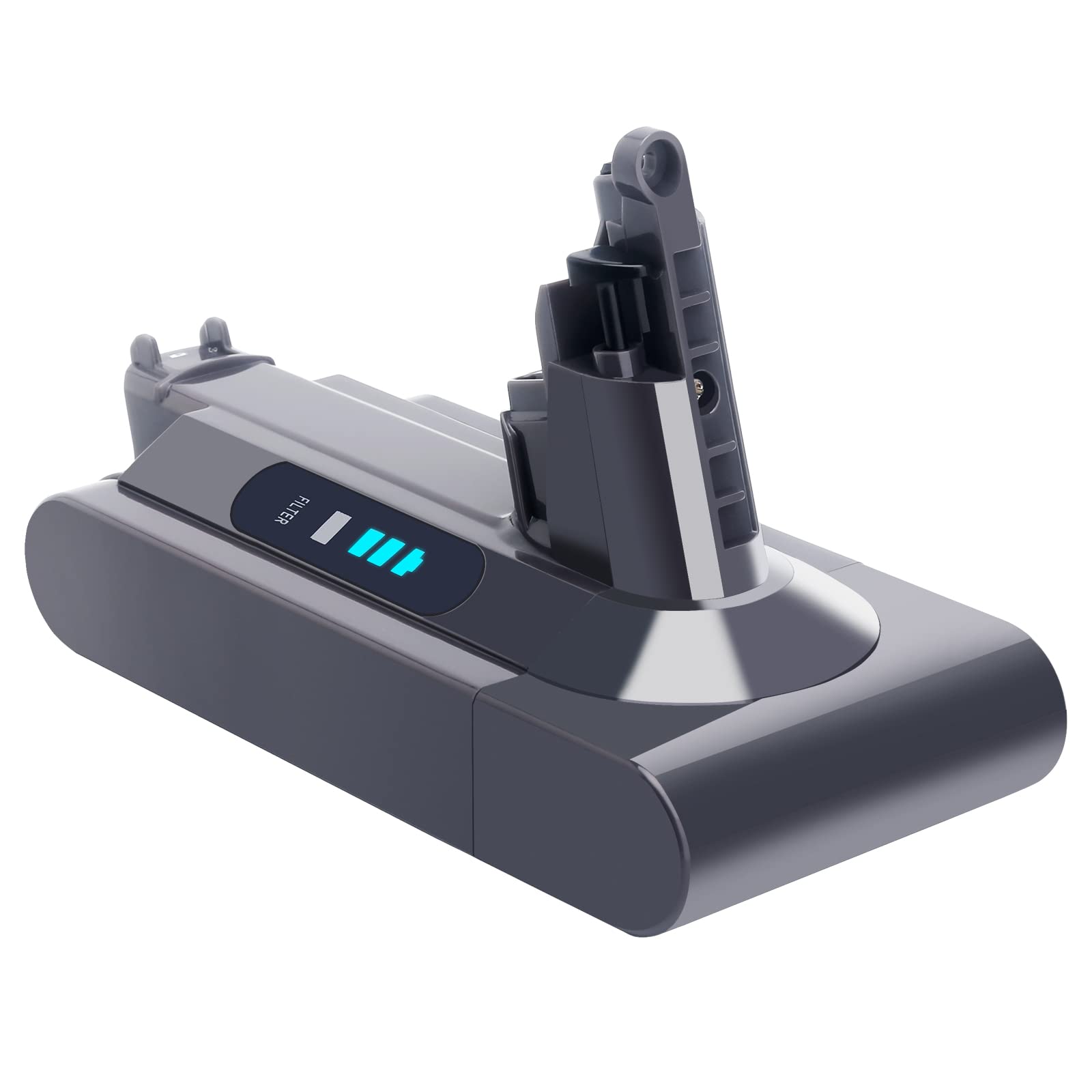 Biswaye V10 battery overview label emphasizing performance potential.