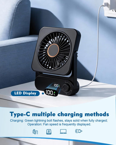 Biswitif ultra-slim travel fan fits cabins, backpacks, and small desks.