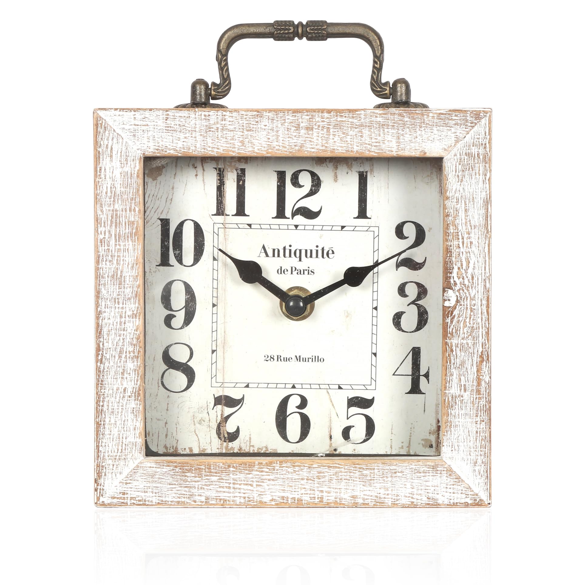 BITALYE farmhouse decor clock in white for rustic charm