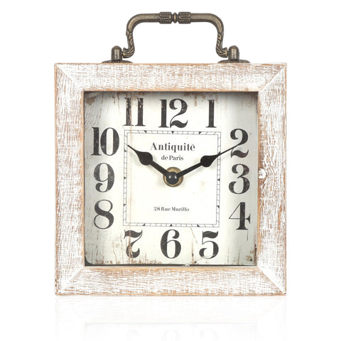BITALYE farmhouse decor clock in white for rustic charm