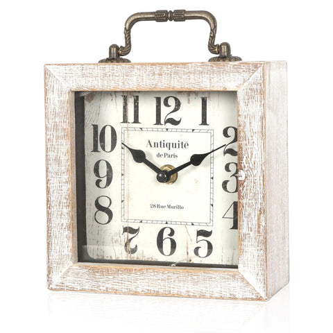BITALYE retro desk clock with white face for easy readability