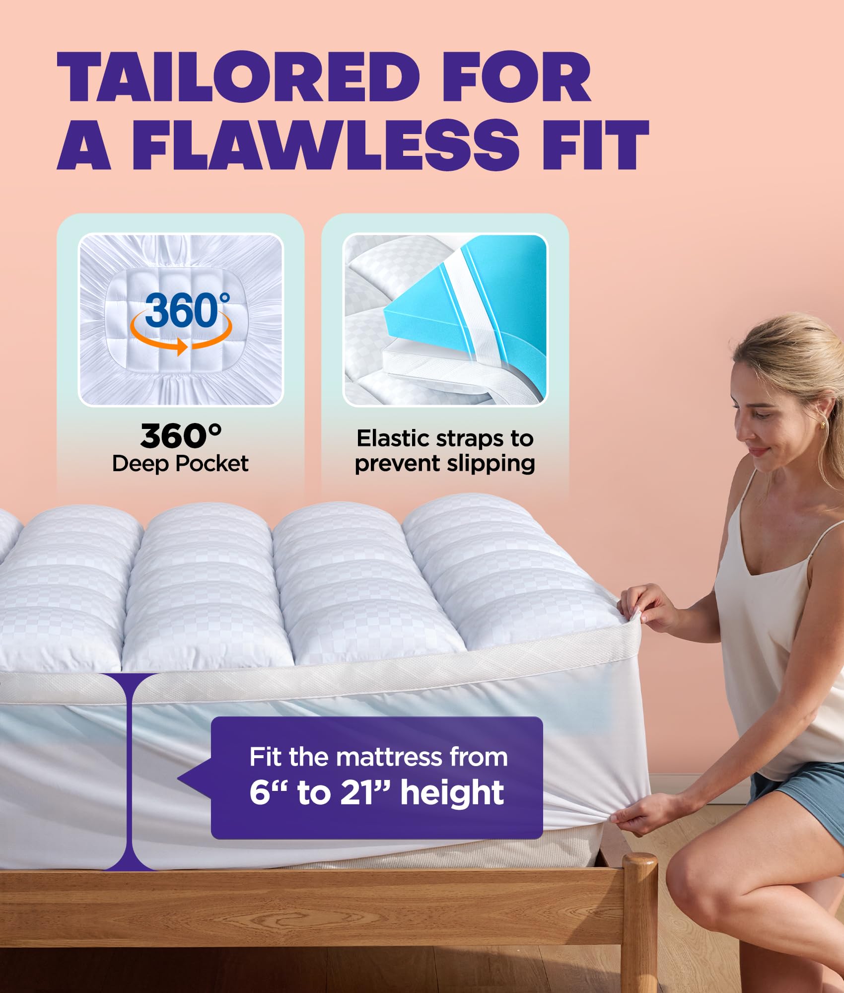 Biteany 950gsm filling delivers durable softness and resilience.