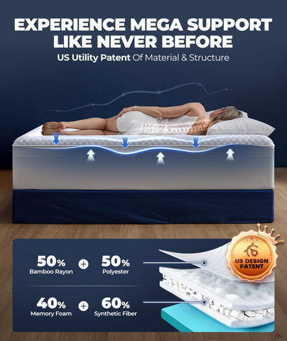 Biteany cooling gel-infused foam provides temperature balance for restful nights