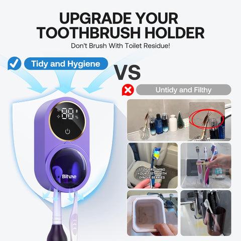 Bitvae universal slots fit adult and kid brushes with different stems.