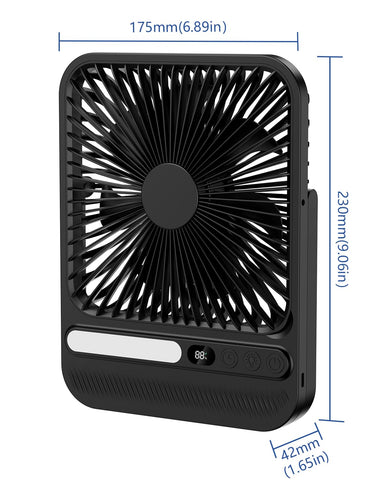 BIVBTP flat ultra-thin travel fan profile fits easily in luggage
