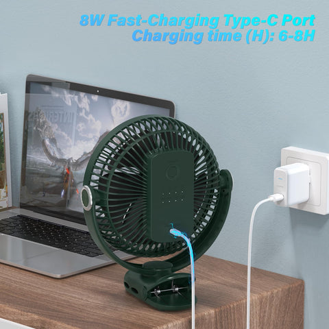 BIVBTP clip-on fan ultra-quiet operation supports focused work