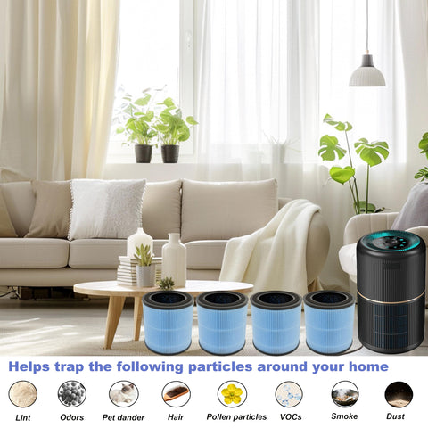 Bizete AP0601 activated carbon layer reduces cooking and smoke odors.