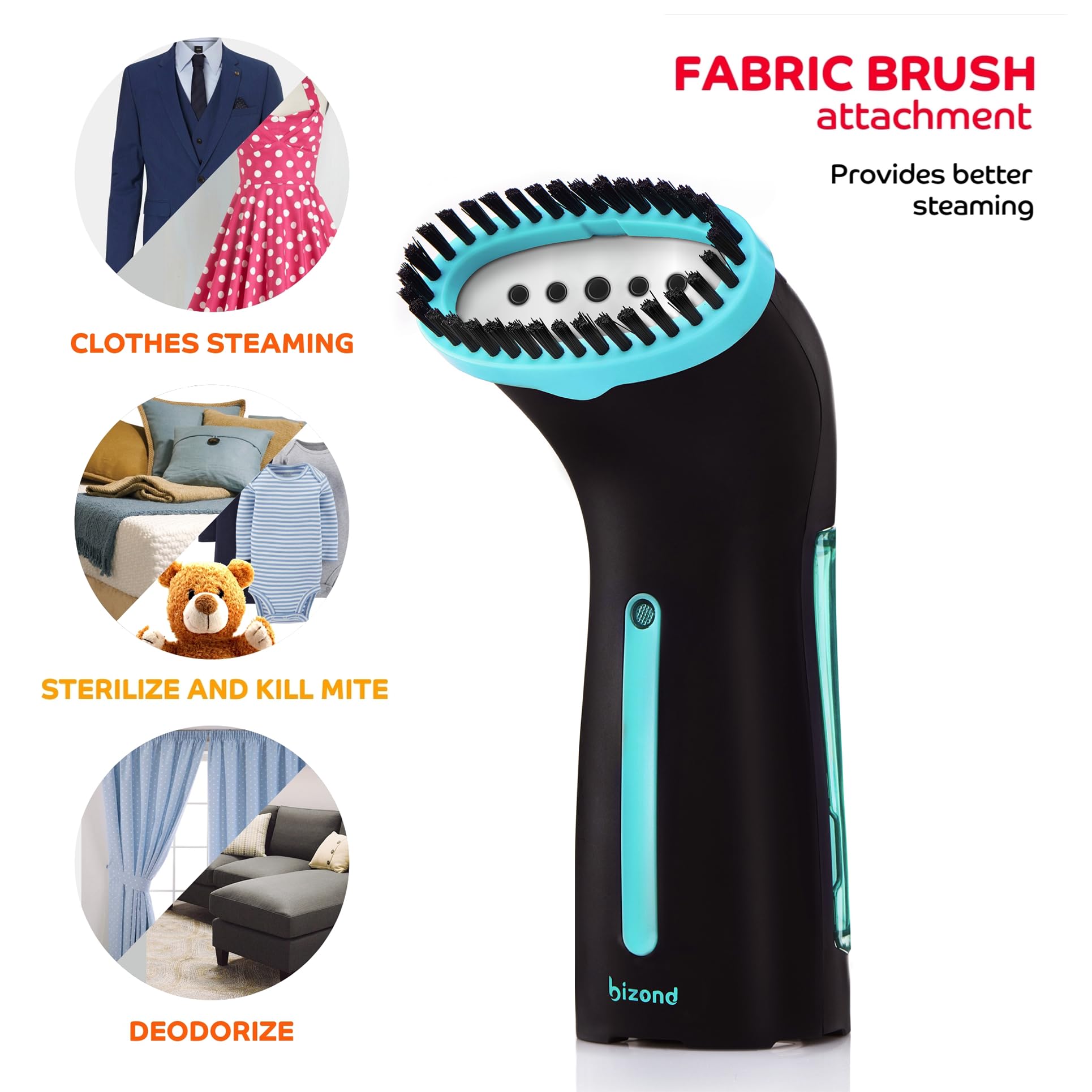 BIZOND is carry-on friendly for easy travel wrinkle touch-ups.
