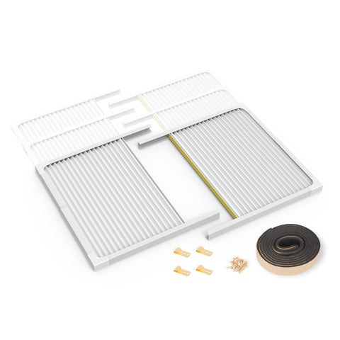 BJADE'S window AC side panels with extended frame fit many units and reduce gaps