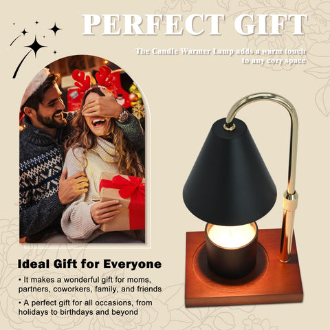 BJFFN Candle Warmer Lamp in bedroom setting for relaxing evenings