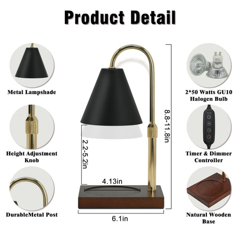 BJFFN Candle Warmer Lamp dimmer control enables customizable ambience