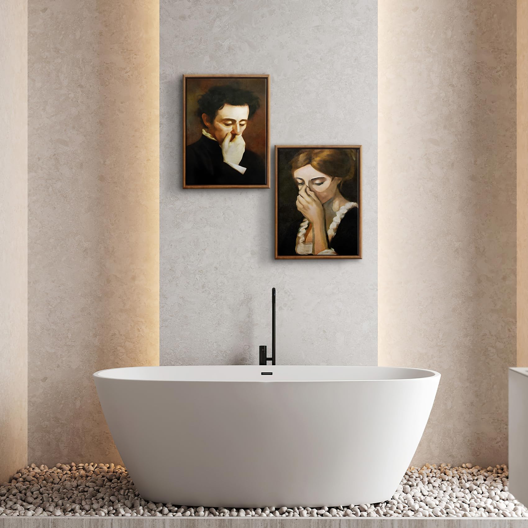 BJVJKSU wall art with hardware for easy hanging and quick display.