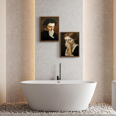BJVJKSU wall art with hardware for easy hanging and quick display.