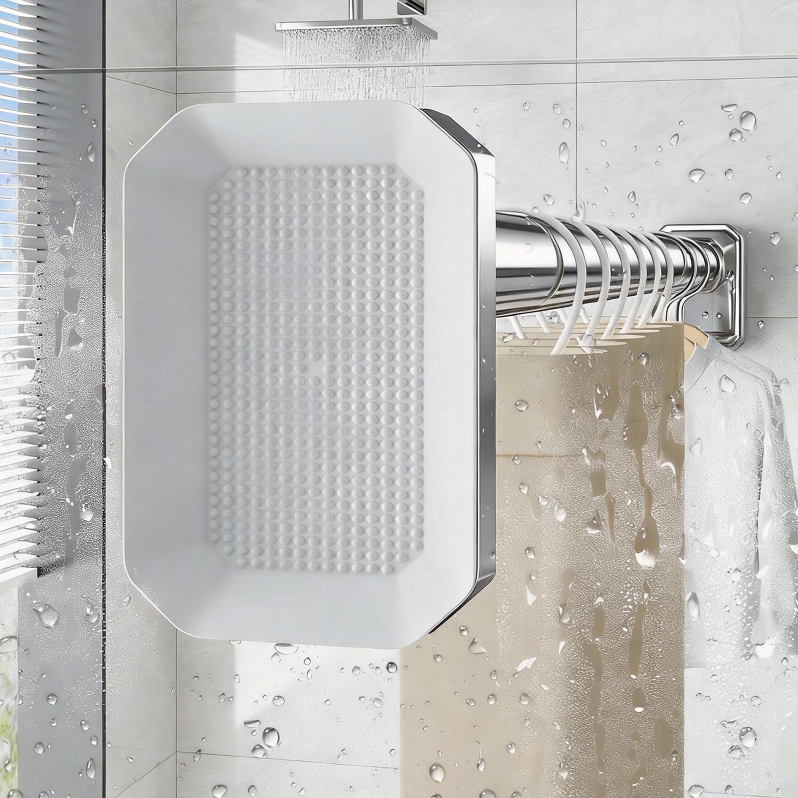 BKMAMLAb rubber-padded base grips walls securely without drilling.