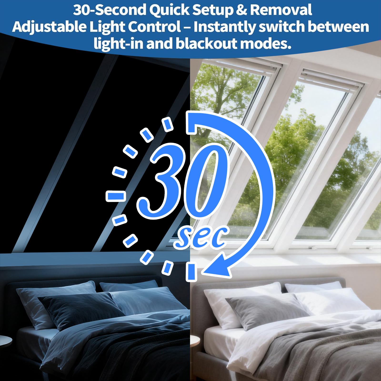 BKSAI cuttable blackout curtain fits any window shape
