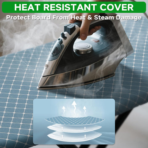 BKTD breathable metal mesh base improves steam flow for faster wrinkle removal.