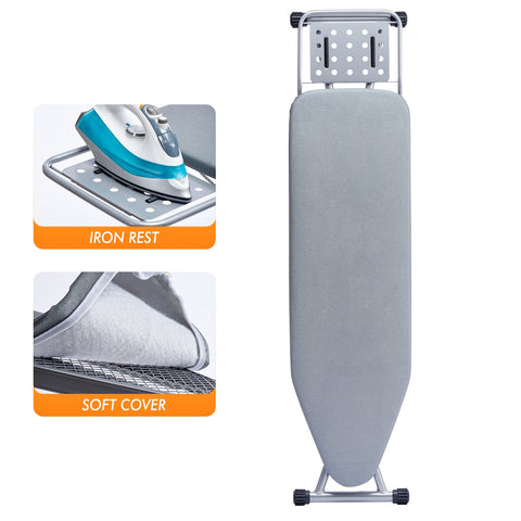 BKTD ironing board steam rest keeps the iron within easy reach during use