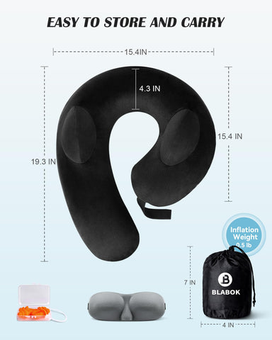 BLABOK neck pillow in use on couch or car seat for comfort