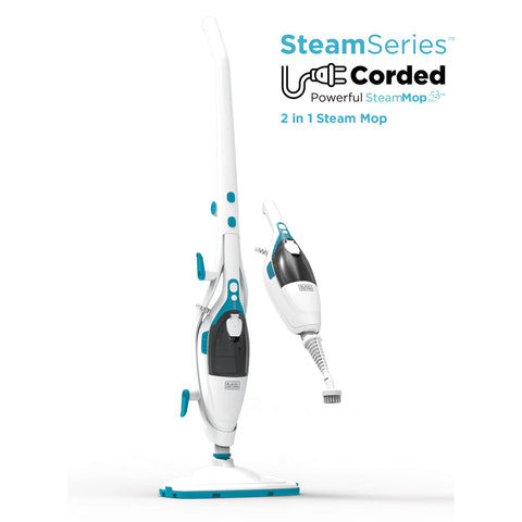 Black+Decker continuous steam for consistent cleaning.