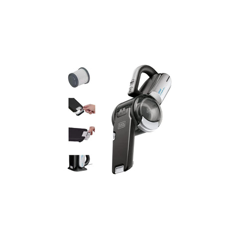 BLACK+DECKER Dustbuster Pivot Vac reaches tight spaces for home and car cleaning.