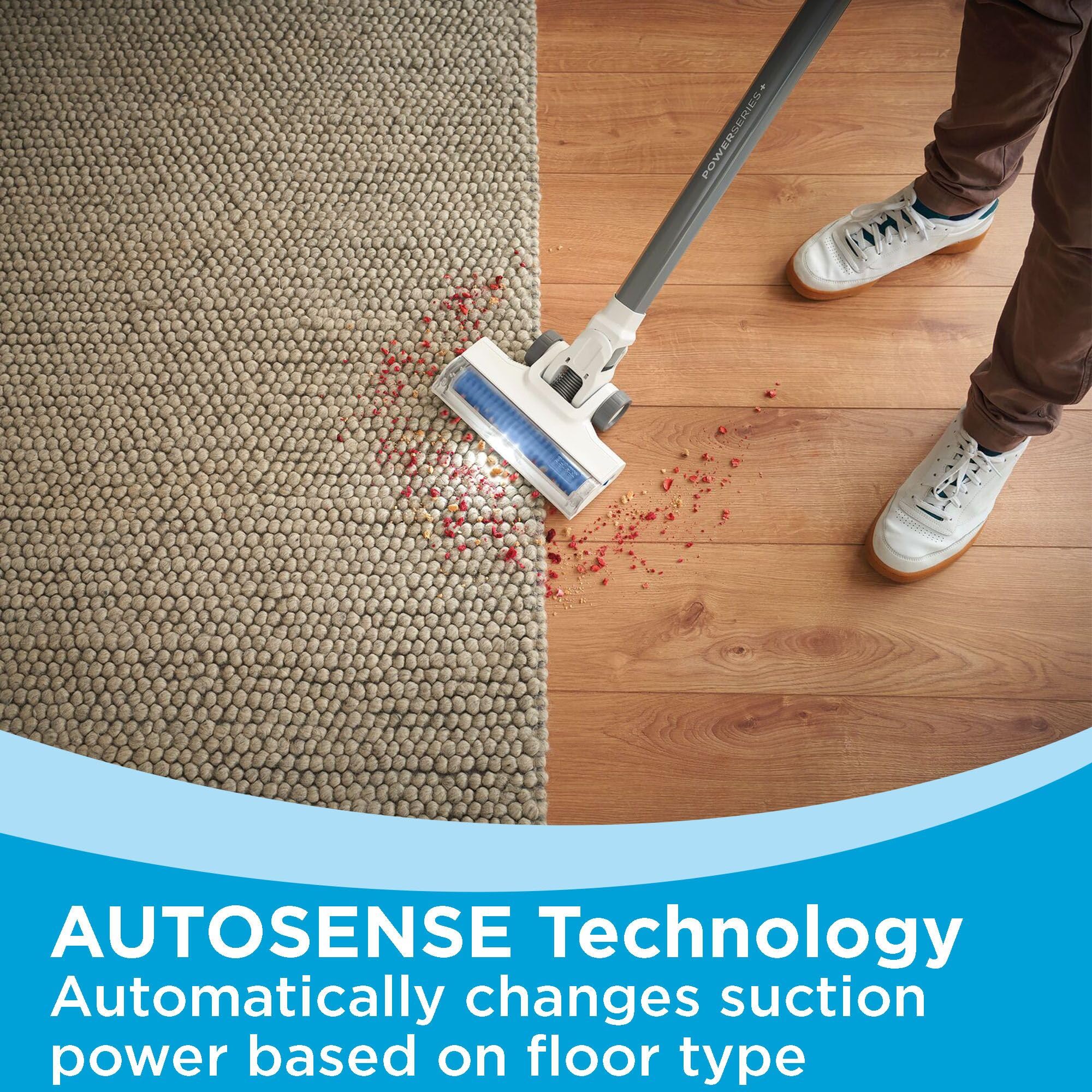 BLACK+DECKER Powerseries 16V autosense adjusts suction for carpets and hard floors