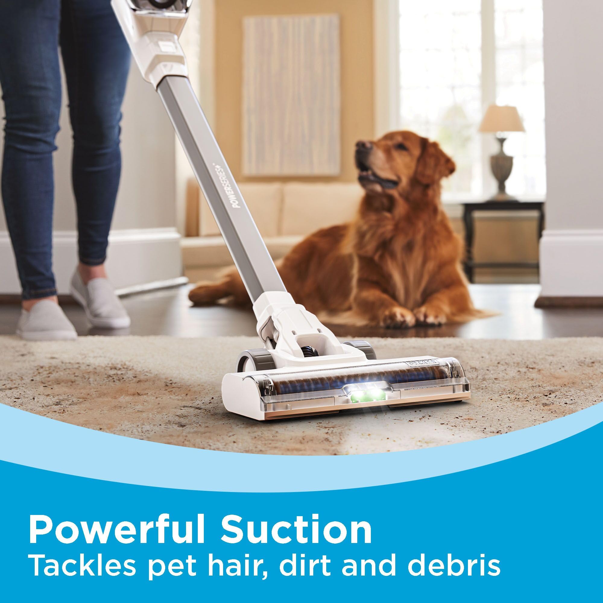 BLACK+DECKER Powerseries 16V cyclonic filtration maintains strong airflow