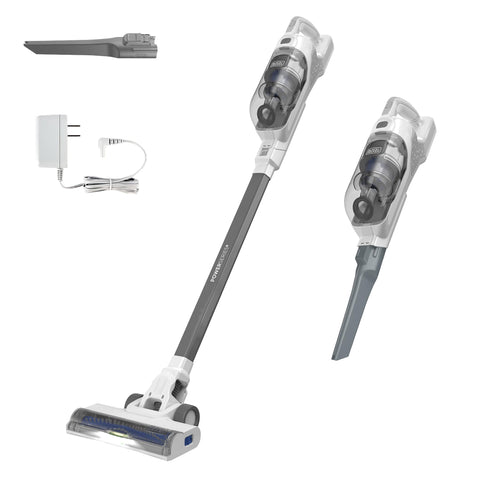 BLACK+DECKER Powerseries 16V cordless vacuum with LED floorhead lights reveals debris