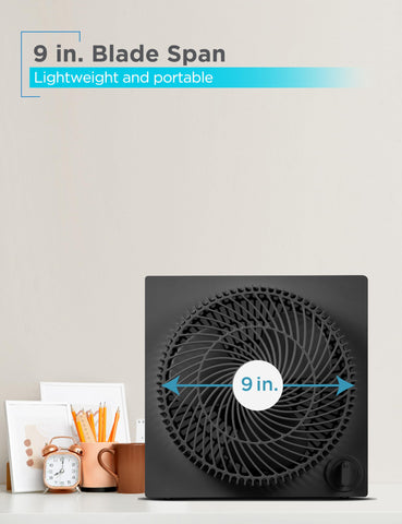 BLACK+DECKER three-speed settings tailor airflow for quiet comfort.