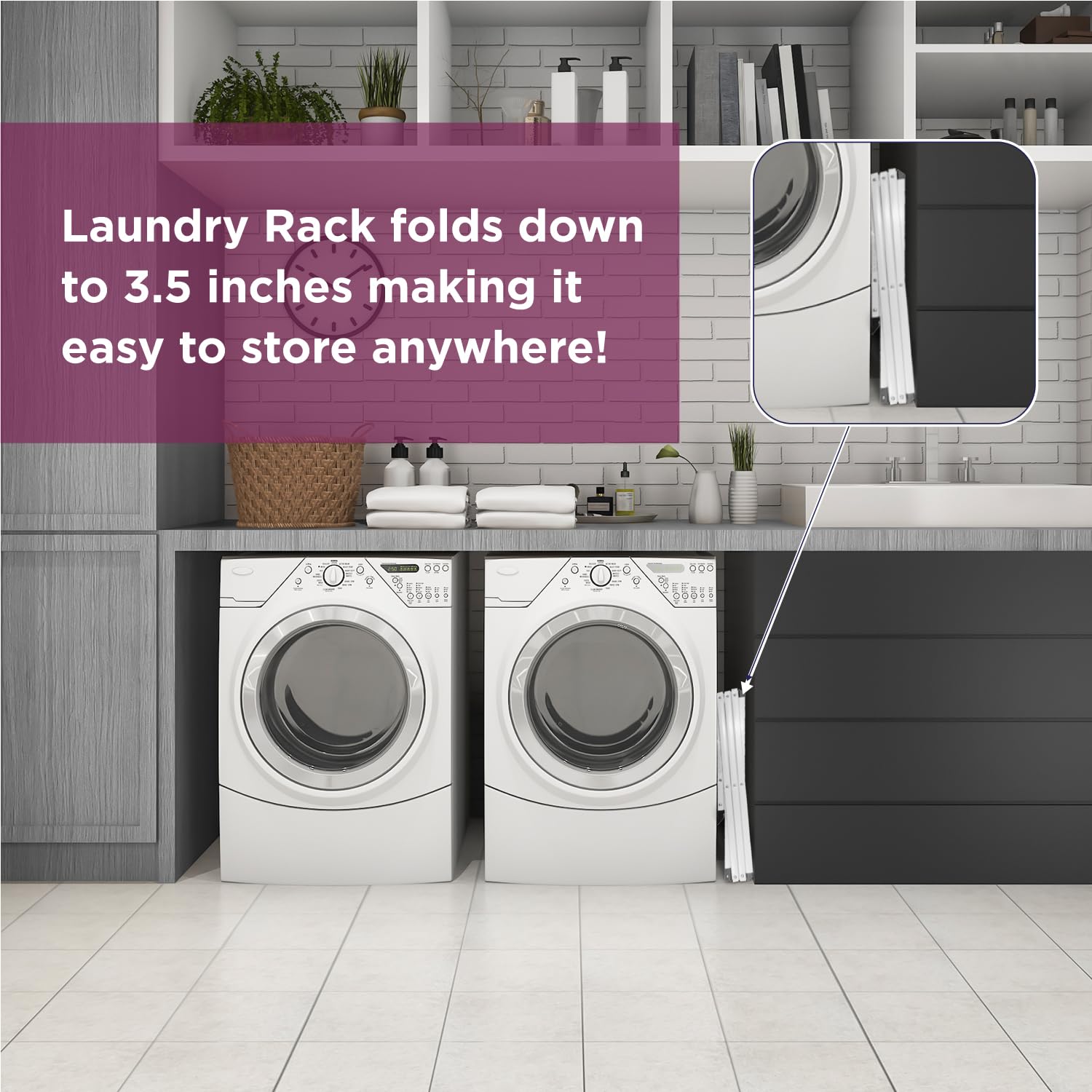 BLACK+DECKER accordion design opens easily and locks into place.