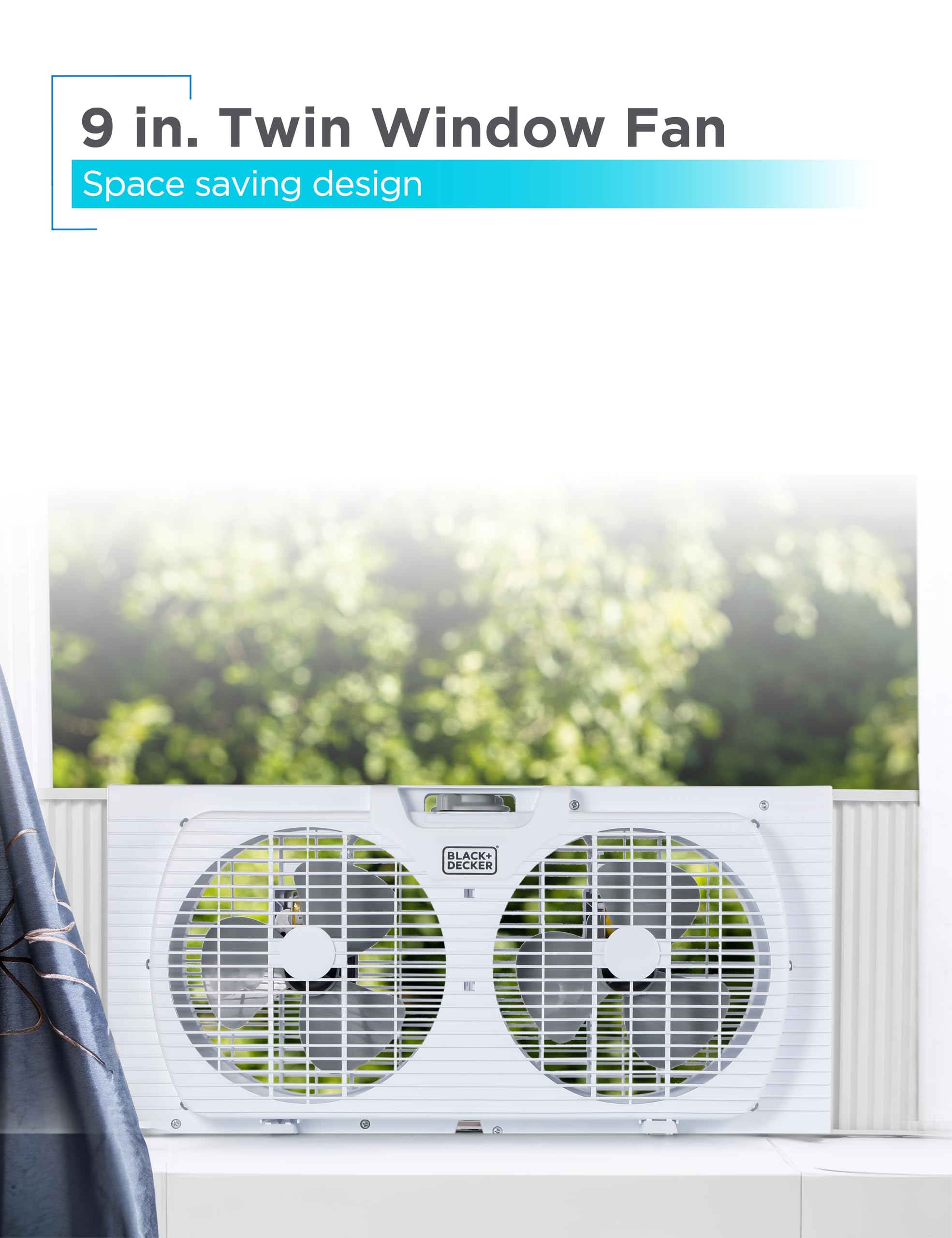 BLACK+DECKER BFW9M reversible twin in action provides flexible airflow options