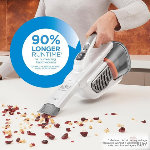 BLACK+DECKER Dust Buster AdvancedClean+ washable filter for easy maintenance.