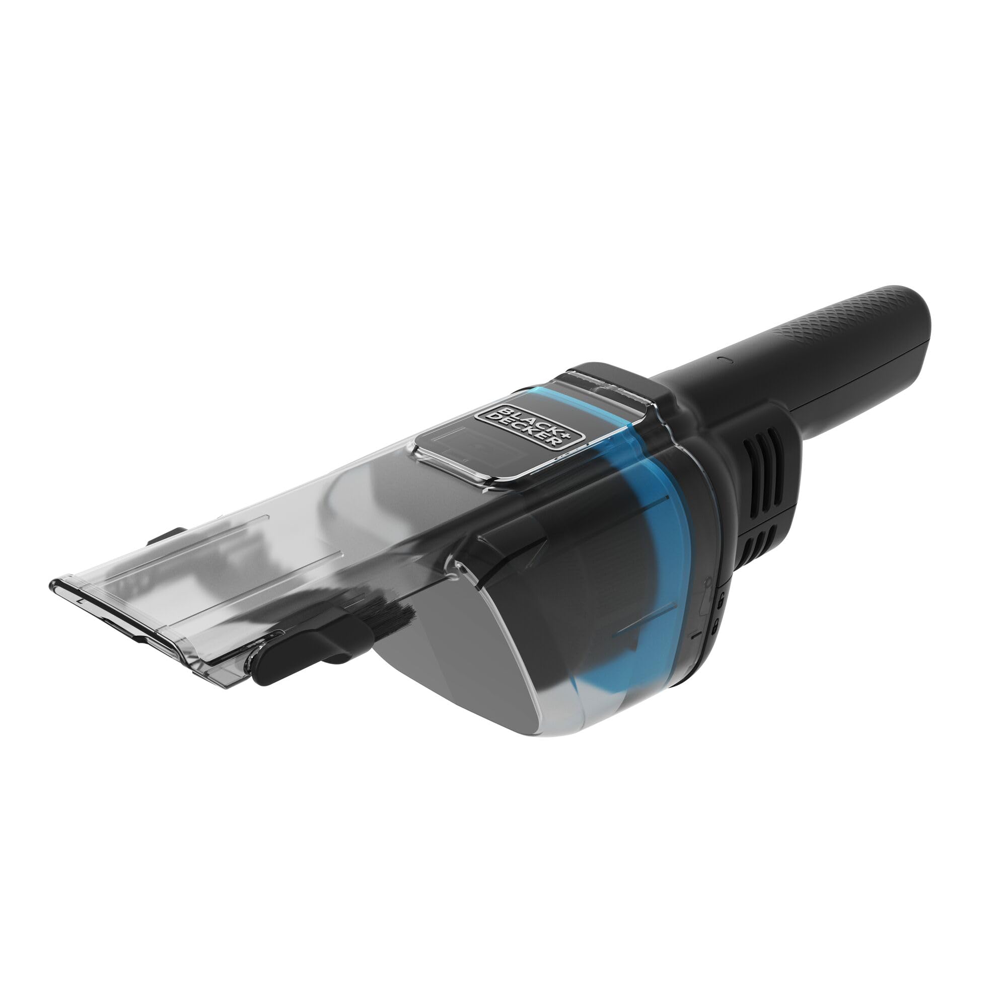 BLACK+DECKER Dustbuster Blast front view showing compact handheld design for easy cleaning.
