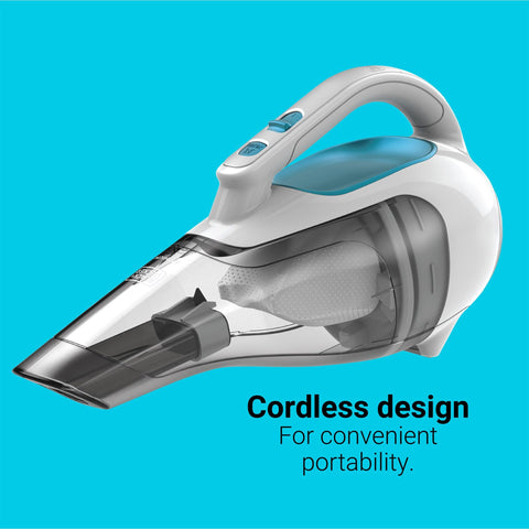 BLACK+DECKER Dustbuster easy-clean bowl and filters simplify maintenance.