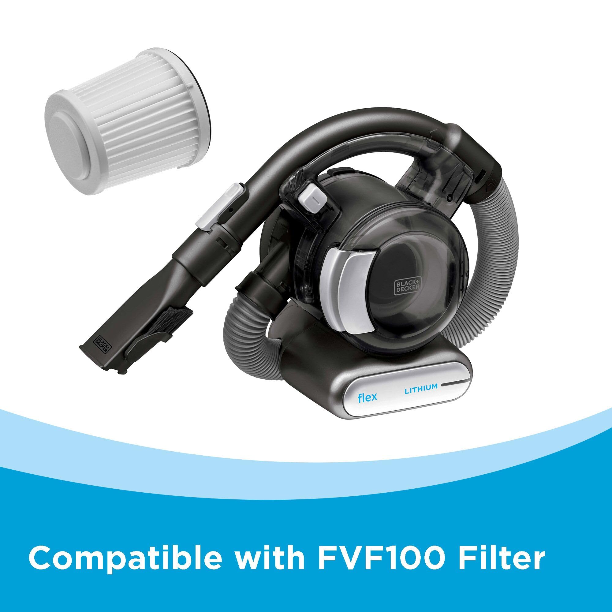 Black+Decker Dustbuster Flex 4ft hose reaches floors to ceilings
