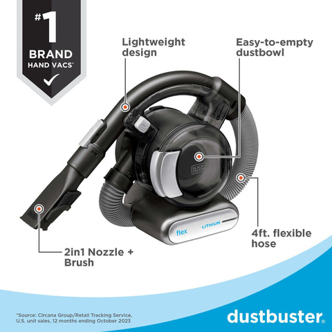 Black+Decker Dustbuster Flex charging station keeps vacuum ready