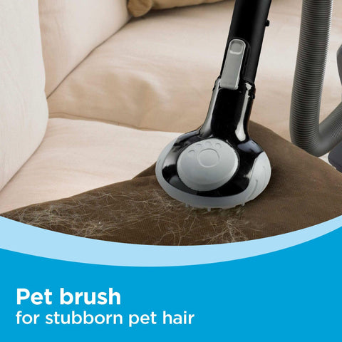 Black+Decker Dustbuster Flex pet brush removes hair from upholstery