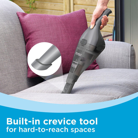 Black+Decker Dustbuster lightweight design enables easy, on-the-go use.