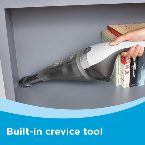 BLACK+DECKER Dustbuster QuickClean high suction tackles dirt and hair efficiently.