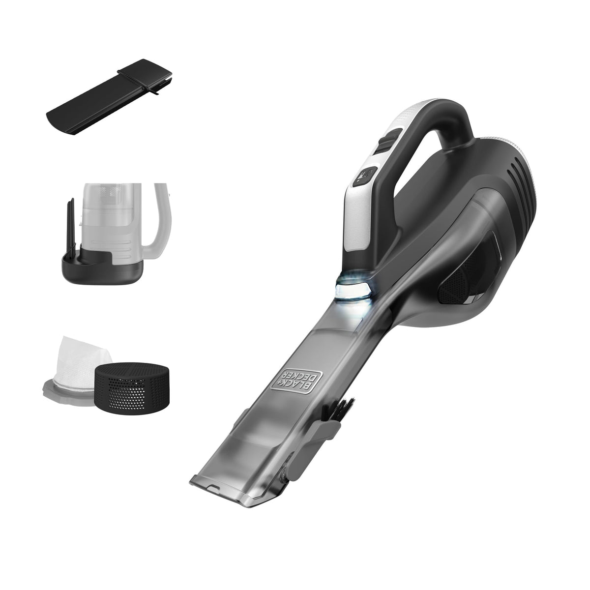 BLACK+DECKER Dustbuster Reveal LED light illuminates debris for easier cleaning