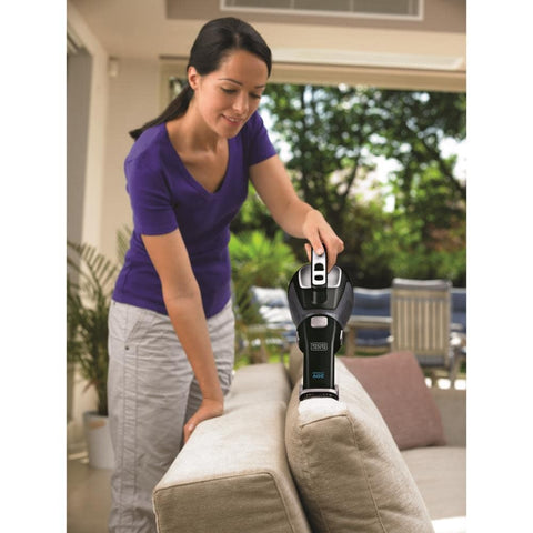 BLACK+DECKER Dustbuster rotating nozzle reaches tight corners with ease.