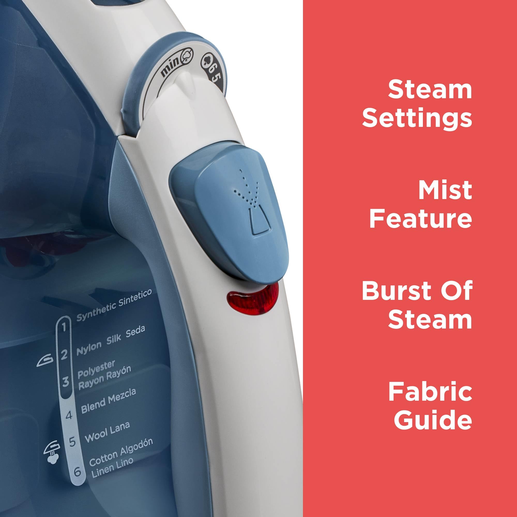 BLACK+DECKER Easy Steam Compact Iron anti-drip feature prevents water leakage during steaming.