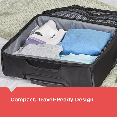 BLACK+DECKER Easy Store Steamer 150ml tank powers longer steaming sessions with fewer refills.